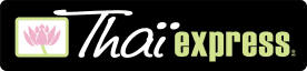 Thai Express logo featuring a lotus flower and modern typography.